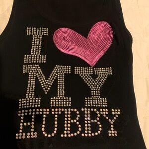 I 💗 my hubby ribbed tank top XL great condition runs small stretches
